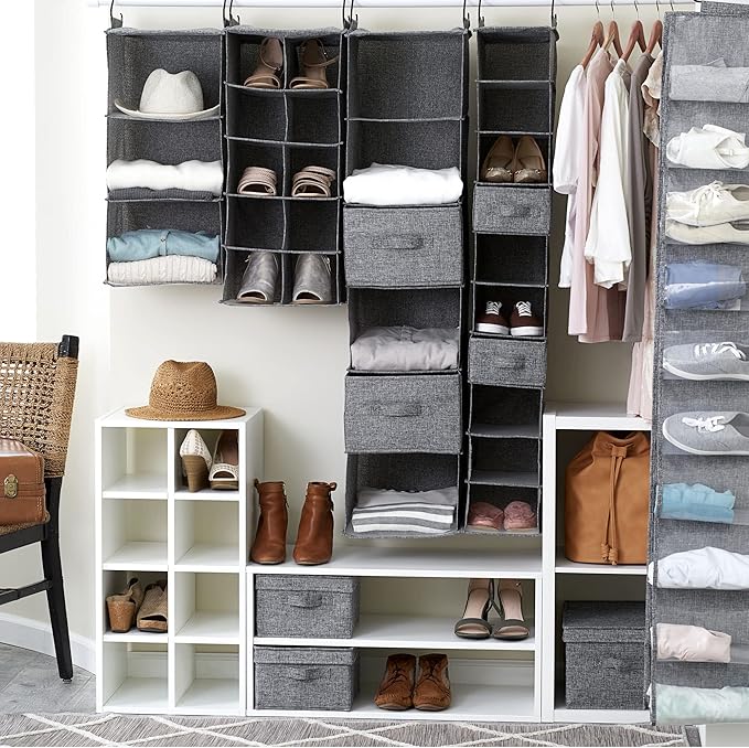 Household Essentials 10 Pocket Hanging Shoe Closet Organizer - Image 3