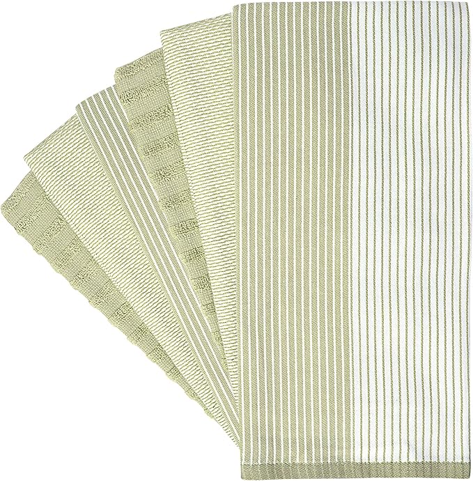 Premium Kitchen Towels | Large Cotton Dish Towels | Flat & Terry Highly - Image 3