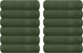 GLAMBURG Ultra Soft 12-Piece Washcloths Set 13x13-100% Ringspun Cotton by GLAMBURG
