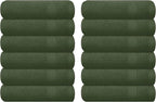 GLAMBURG Ultra Soft 12-Piece Washcloths Set 13x13-100% Ringspun Cotton by GLAMBURG