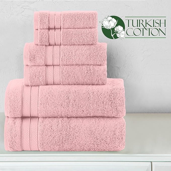 Elegant Comfort Luxury 6-Piece Towel Set, Premium Soft 100% Turkish Cotton - Image 5