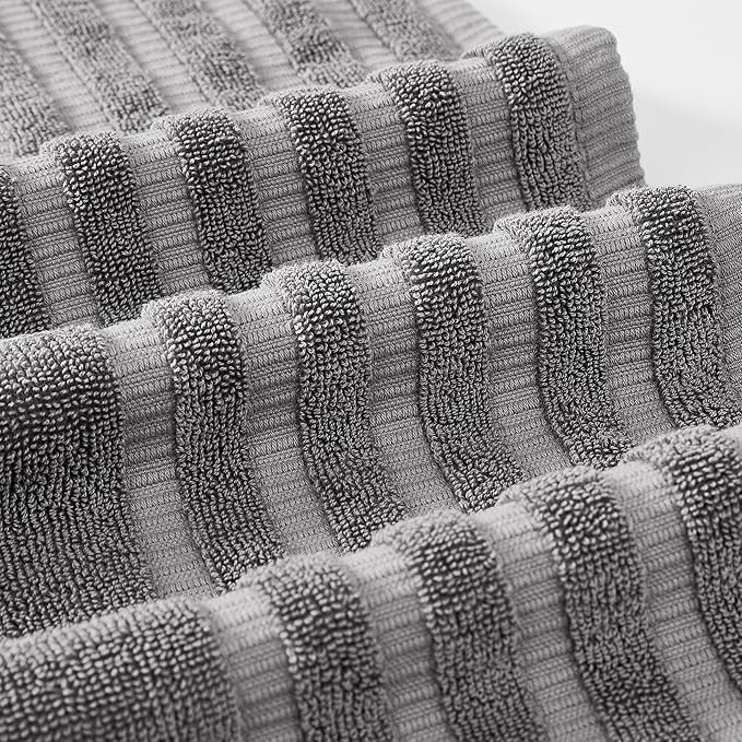 Modern Threads Oxford 6-Piece 100% Cotton Towel Set – Yarn Dyed Jacquard & - Image 3