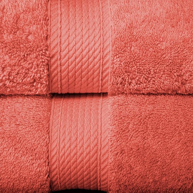 SUPERIOR Egyptian Cotton Solid Towel Set, Washcloths 13” x 13”, Hand Towels 20” - Image 7