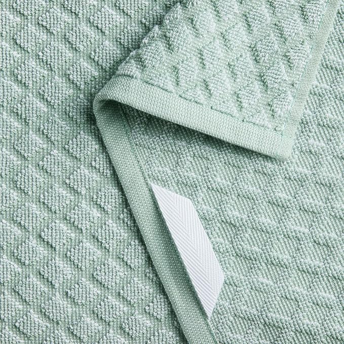Martha Stewart Honeycomb Chambray Textured Kitchen Towel 4-Pack Set, 100% Cotton - Image 3