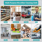 HOMERHYME Microfiber Cleaning Cloth, 12 Pack Cleaning Rags, Lint Free - Image 8