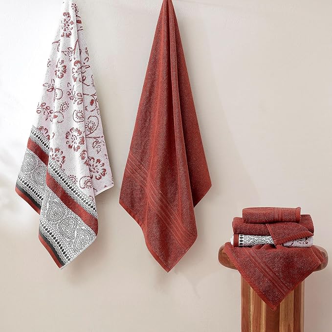 Modern Threads Ophelia 6-Piece 100% Cotton Towel Set – Reversible Yarn Dyed - Image 2