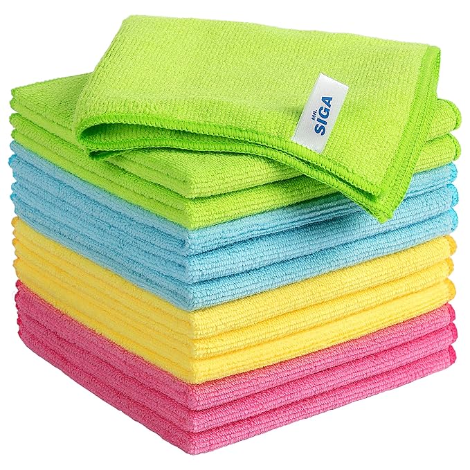 MR.SIGA Microfiber Cleaning Cloth, Size:12.6" x 12.6" by MRSIGA