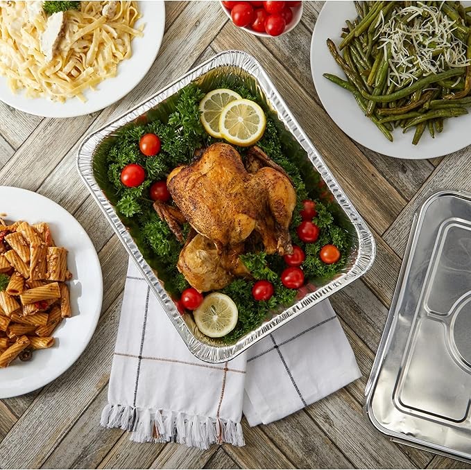 Aluminum Pans With Lids 9x13 Aluminum Foil Pans Trays With Lids - Image 7