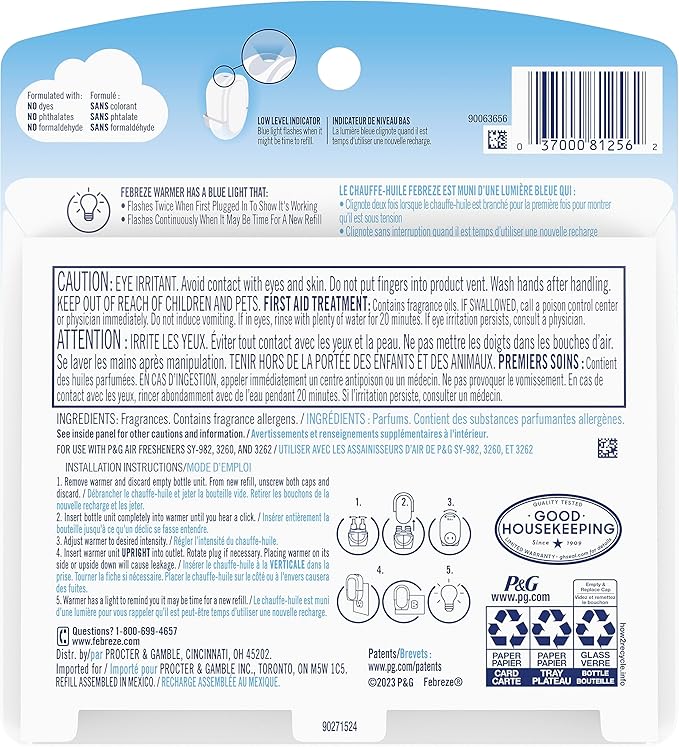 Febreze Odor-Fighting Fade Defy PLUG Air Freshener Refill, Mediterranean - Image 2
