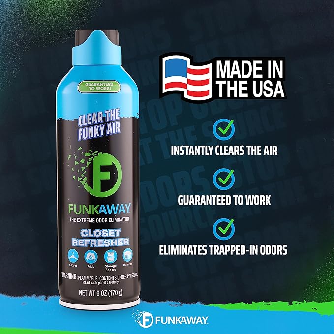 FunkAway Extreme Odor Eliminating Closet Refresher AeroSpray, 6 oz., Odor - Image 7
