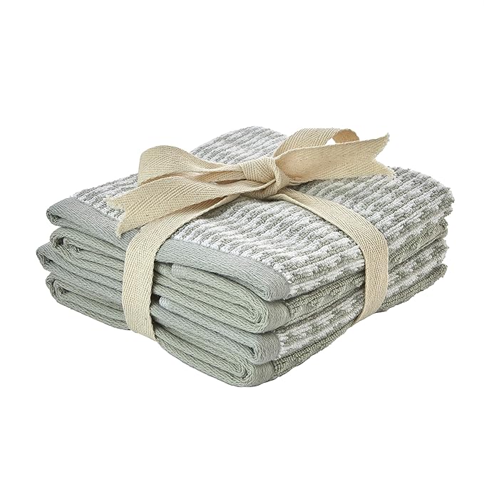 SKL Home Longborough 100% Turkish Cotton Premium 4-Piece Washcloth Set by SKLHomebySaturdayKnightLtd