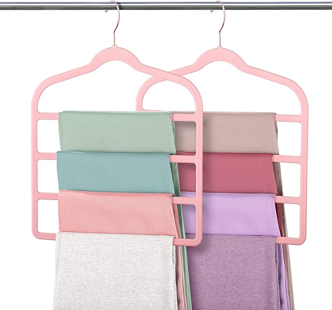 Velvet Pants Clothes Hanger Space Saving Non Slip Pants Shorts Hanger, - Image 8