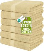 Utopia Towels 6 Pack Medium Bath Towel Set, 24 by 48 Inches, 500 GSM 100% Ring by UTOPIATOWELS