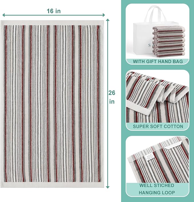 SALAS Kitchen Dish Towels for Drying Dishes, Large Cotton Kitchen Towels - Image 3