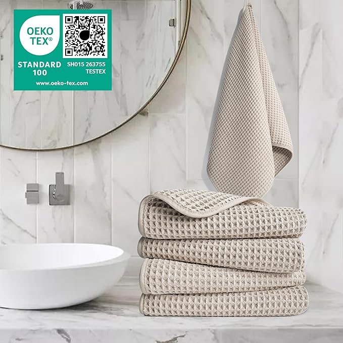 POLYTE 430 GSM Microfiber Lint Free Hand Towel, 16 x 30 in, 4 Pack - Image 2