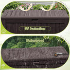Devoko 125 Gallon Outdoor Storage Box, Waterproof Resin Deck Box for Patio Furniture, Lockable Container for Garden Cushions & Pool Supplies (Brown, 125 Gallon) - Image 5