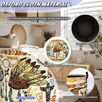Feather Printed Laundry Basket Oxford Cloth Foldable Boho Laundry Hamper - Image 6