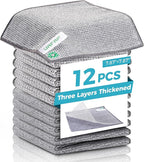 12Pcs New Upgrade 2-Layer Non Scratch Wire Dishcloth, Wire Dishwashing Rag by Unknown