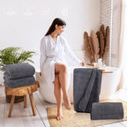 TENSTARS Silk Hemming Bath Towels - Image 4