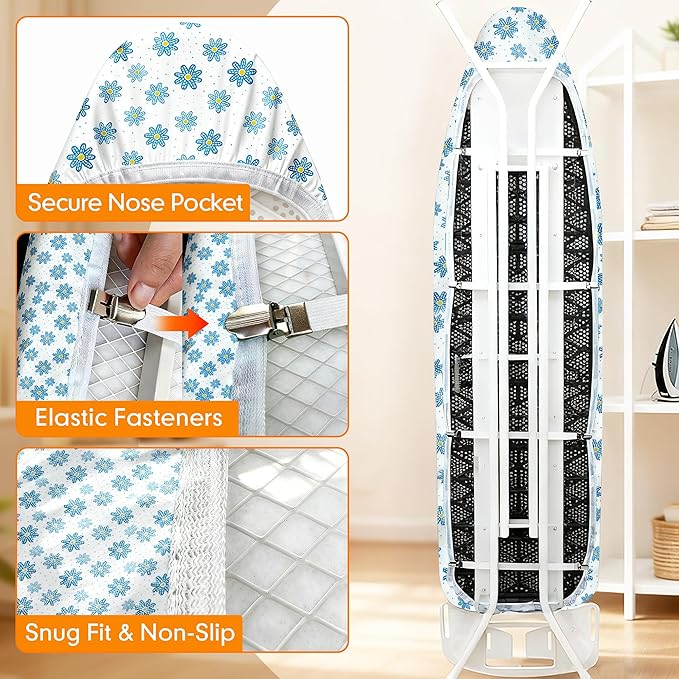 Ironing Board Cover and Pad, 21x54 Extra Large Thick Iron Padding, Scorch & - Image 5