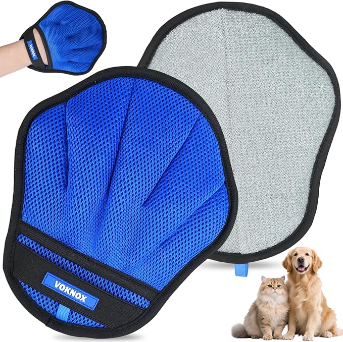 Pet Hair Removal Glove for Dogs & Cats, Electrostatic Five-Finger Hair Remover by Unknown