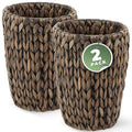 2-Pack Black Wicker Trash Cans by 84ECO