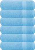 GLAMBURG Ultra Soft 6-Piece Hand Towel Set 16x28-100% Ringspun Cotton by GLAMBURG