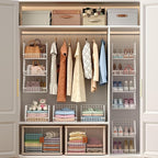 X-cosrack 4 Tier Closet Hanging Organizer, Foldable Closet Shelving - Image 5