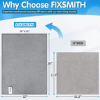 FIXSMITH Grey Microfiber Cleaning Cloth -Pack of 8, Highly Absorbent Cleaning - Image 3