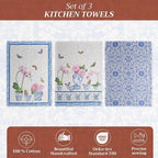 Maison d' Hermine Kitchen Towels Set of 3 100% Cotton 27.50" x 20" Reusable - Image 2