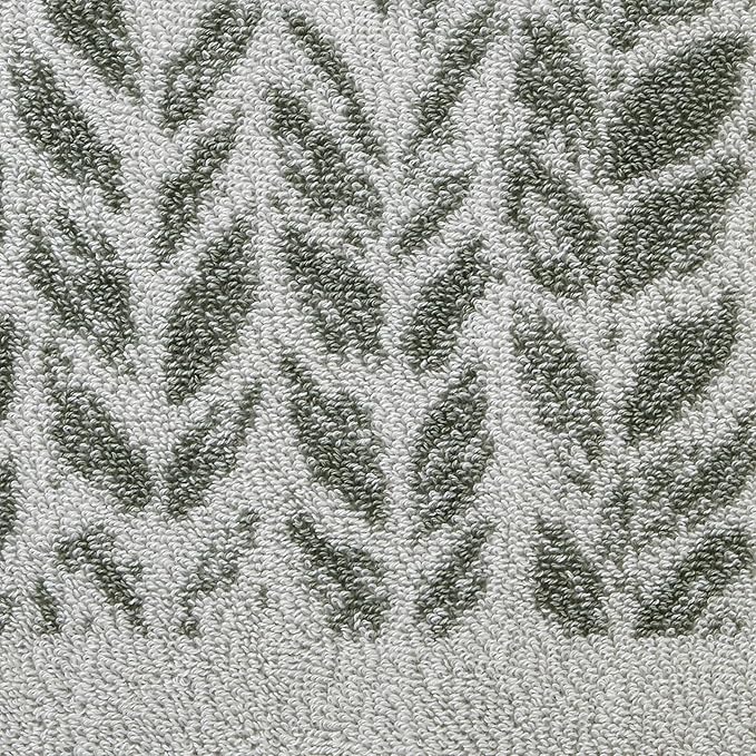 SKL Home Distressed Leaves 100% Turkish Cotton Premium Bath Towel, 600 GSM - Image 2