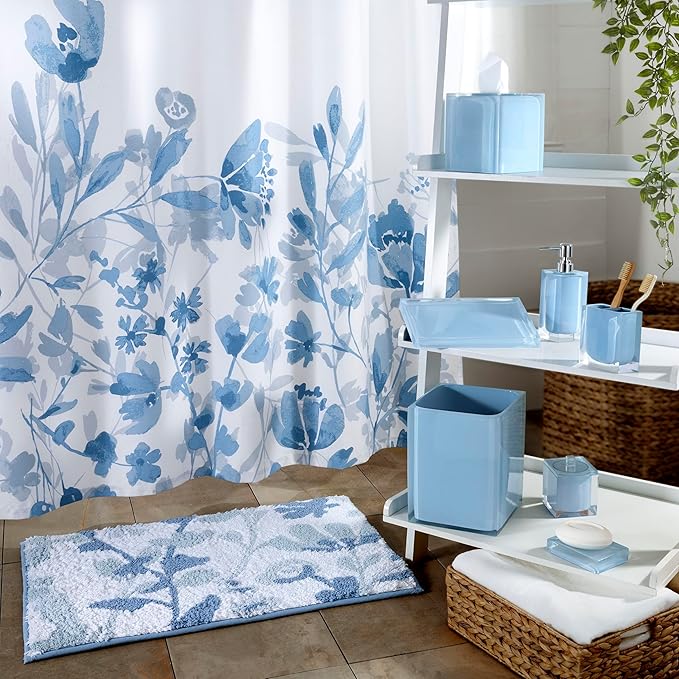 Izod - Shower Curtain, Twill Fabric Curtain, Floral Bathroom Decor, Dorm Room - Image 3