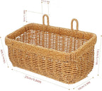 11 inches Wall Hanging Baskets Woven Basket Boho Style Fruit Basket Storage - Image 2