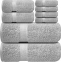 Infinitee Xclusives Luxury 100% Cotton Towel Set – 8 Piece Bathroom Towel Set – by InfiniteeXclusives
