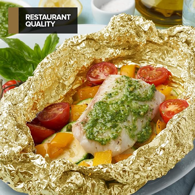 200 Count Pre-Cut Pop Up Wraps, 9” Gold Disposable Wrappers - Image 5