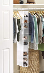Whitmor Hanging Shoe Shelves 10 Section White - Image 2