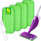 4 Pack Reusable Mop Pads, Compatible by BEFANTY
