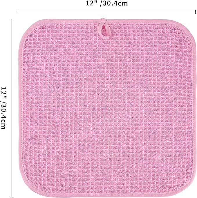 Microfiber Waffle Face Towels, 4 Pieces, Fast Drying, Lint Free 430 GSM - Image 7