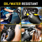 COOLJOB 8 Mil Disposable Nitrile Gloves, Diamond Textured Grip - Image 6