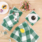 Homaxy 100% Cotton Waffle Weave Check Plaid Dish Cloths, 12 x 12 Inches - Image 7