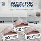 ZOBER Blush Velvet Hangers 50 Pack - Image 7