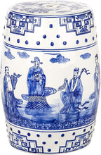 Safavieh Ocean Jewel Chinoiserie Ceramic Decorative Garden Stool, Blue - Image 3
