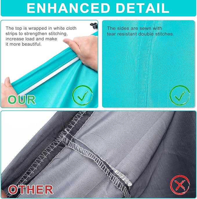 2 Pack 28" x 40"Travel Laundry Bag, Machine Washable Dirty Clothes Organizer - Image 4