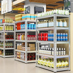 REIBII Garage Shelving, 5 Tier Storage Shelves Load 2400LBS, Adjustable Garage Shelves Heavy Duty, Metal Shelving Unit with Waterproof Columns for Warehouse, 35.5" W x 11.9" D x 72" H, Galvanized - Image 8
