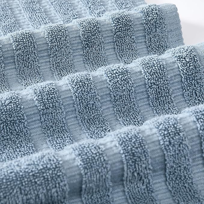 Modern Threads Oxford 6-Piece 100% Cotton Towel Set – Yarn Dyed Jacquard & - Image 3
