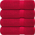 Infinitee Xclusives Luxury 100% Ring-Spun Cotton Bath Towels Set of 4 – Soft by InfiniteeXclusives