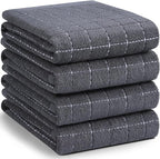 Homaxy 100% Cotton Terry Kitchen Towels, Checkered Designed, Soft and Super by Homaxy