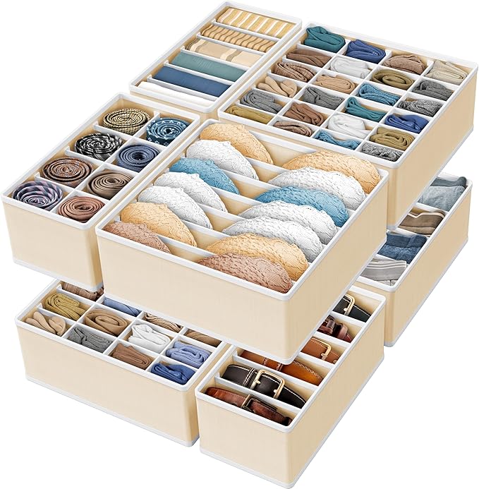 Simple Houseware Closet Underwear Organizer Drawer Divider Assorted 7 Pieces - Image 8