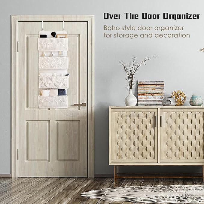 Over the Door Organizer Macrame Boho Nursery Storage - Image 5