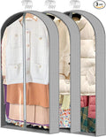 3 Pcs Garment Bags, Hanging Clothes Covers by ZYKOYA
